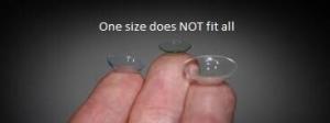 Contact Lenses are not one size fits all
